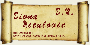 Divna Mitulović vizit kartica